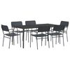 vidaXL Conjunto de comedor 7 uds. Antracita Acero