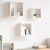 vidaXL Estantes cubo de pared 3 unidades MDF blanco