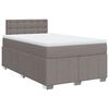 vidaXL Cama box spring con colch&oacute;n tela gris taupe 120x190 cm