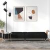 vidaXL Sof&aacute; cama con portavasos terciopelo negro