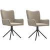 vidaXL Sillas de comedor giratorias 2 uds de terciopelo gris claro