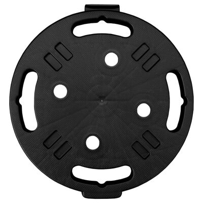 vidaXL Soporte con ruedas para plantas 3 uds negro diámetro 30cm 170kg