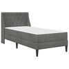 vidaXL Estructura de cama con colch&oacute;n Gris oscuro 90 x 200 cm