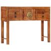 vidaXL Mesa consola madera maciza de acacia rugosa 120x32x80 cm