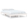 vidaXL Estructura de cama madera maciza de pino blanca 140x200 cm