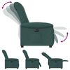 vidaXL Sill&oacute;n reclinable el&eacute;ctrico tela verde oscuro