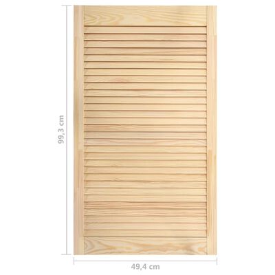 vidaXL Puerta tipo persiana madera maciza de pino 99,3x49,4cm