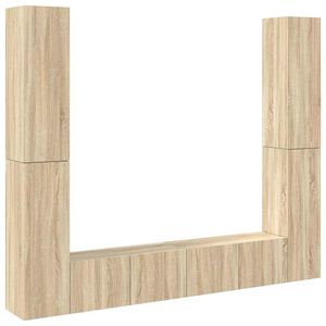 vidaXL Set de muebles sal&oacute;n TV 6 pzas madera ingenier&iacute;a roble Sonoma