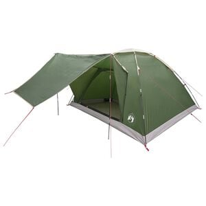 vidaXL Tienda de camping con techo Verde 6 personas Poli&eacute;ster y Acero