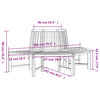 vidaXL Banco de &aacute;rbol semicircular madera maciza de teca &Oslash;201 cm