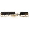 vidaXL Conjunto de sof&aacute;s de exterior 8 pcs Blanco y negro