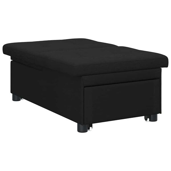 vidaXL Sof&aacute; cama desplegable Negro 194 x 50 x 82 cm tela