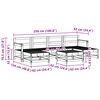 vidaXL Conjunto de Sof&aacute;s de Jard&iacute;n 7 pcs Marr&oacute;n Cera Pino macizo