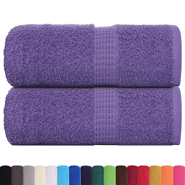 vidaXL Toallas de invitados FROGN 2 uds morado 30x50 cm 360 g/m²