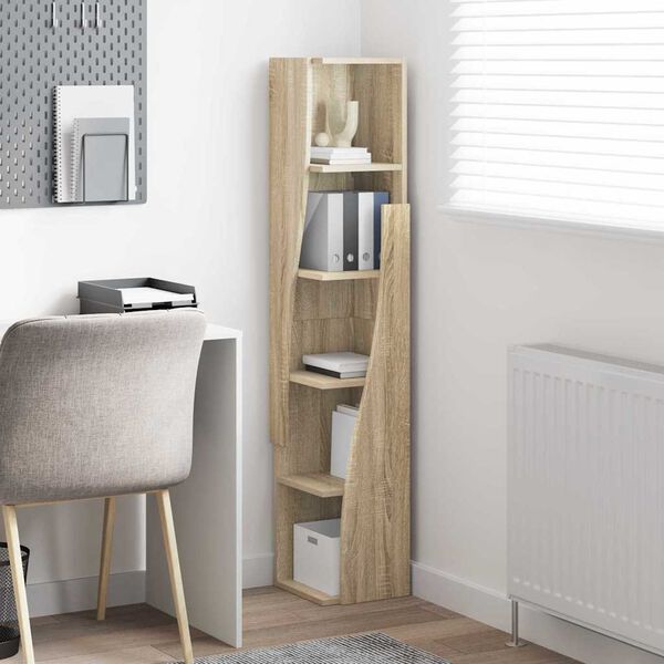 vidaXL Armario de esquina Roble Sonoma 27,5x27x140cm