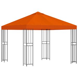 vidaXL Cenador 3 x 3 m Naranja Poli&eacute;ster y Acero 190 gsm