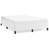 vidaXL Estructura de cama sin colch&oacute;n cuero sint&eacute;tico blanco 140x190cm