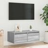 vidaXL Mueble de TV con luces LED sonoma gris 75x35,5x25 cm