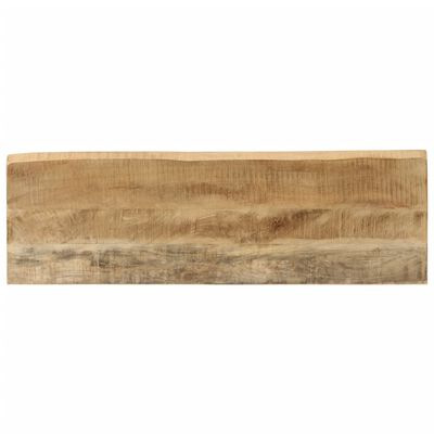 vidaXL Mesa consola con borde natural madera mango maciza 105x33x76 cm