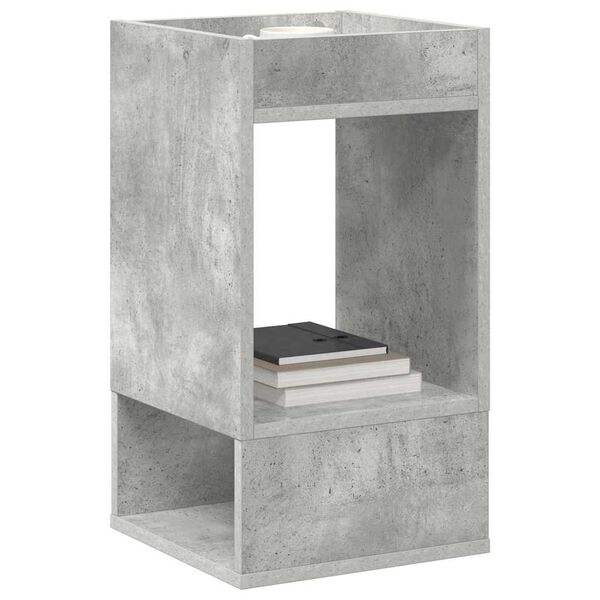vidaXL Mesa Auxiliar Gris Concreto 30 x 30 x 56 cm