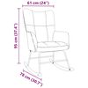 vidaXL Silla mecedora de tela gris oscuro