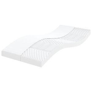 vidaXL Colch&oacute;n de espuma de 7 zonas dureza 20 ILD blanco 80x200 cm