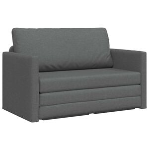 vidaXL Sof&aacute; cama 110cm Gris oscuro tela