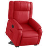 vidaXL Sill&oacute;n elevable el&eacute;ctrico cuero artificial rojo