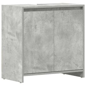 vidaXL Armario de ba&ntilde;o madera contrachapada gris hormig&oacute;n 60x33x60 cm
