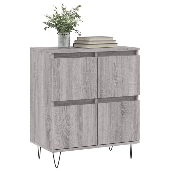 vidaXL Aparador de madera contrachapada gris Sonoma 60x35x70 cm
