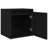 vidaXL Mesillas de noche de pared 2 uds. Color negro 38x34x40 cm