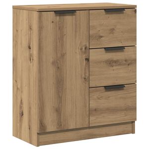 vidaXL Aparador de madera de ingenier&iacute;a roble artisan 60x30x70 cm