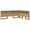 vidaXL Cabecera de almacenamiento Roble artisan Madera contrachapada