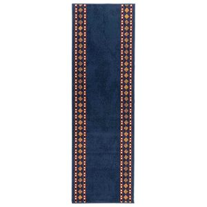 vidaXL Alfombra Runner FLORNES Tejido Azul 100 x 400 cm PP 7 mm