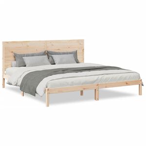 vidaXL Cama extralarga sin colch&oacute;n madera maciza 200x210 cm
