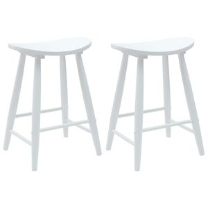 vidaXL Sillas de comedor 2 pcs 46 x 37 x 63 cm Madera de Caucho S&oacute;lido