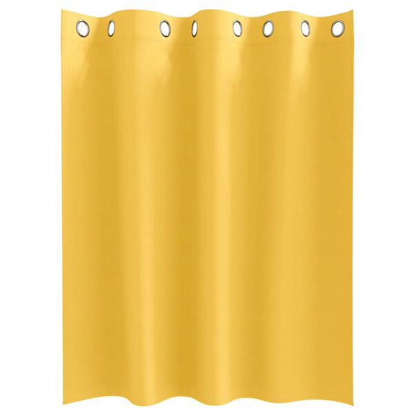 vidaXL Cortinas Opacas con Anillas 2 pcs Amarillo Mostaza 140 x 140 cm