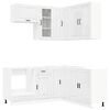 vidaXL Unidad de cocina PORTO 8 uds. Blanco Brillante