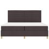 vidaXL Cama tipo Box Spring Marr&oacute;n Oscuro 200 x 200 cm tela