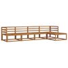 vidaXL Conjunto de sof&aacute;s de exterior con coj&iacute;n 5 pcs Natural y Crema