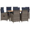 vidaXL Juego de comedor para exteriores 7 uds.