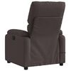 vidaXL Sill&oacute;n reclinable de masaje el&eacute;ctrico tela marr&oacute;n oscuro