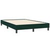 vidaXL Cama box spring sin colch&oacute;n terciopelo verde oscuro 120x210 cm
