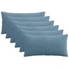 vidaXL Funda de almohada 6 pcs ALMELO Azul 40 x 80 cm pana