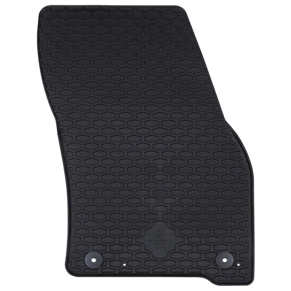 vidaXL Alfombrilla de Coche 4 pcs Negro Goma