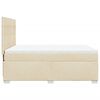 vidaXL Cama box spring con colch&oacute;n tela color crema 140x190 cm