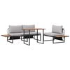 vidaXL Conjunto de Comedor de Jard&iacute;n 3 pcs Gris Claro Acero