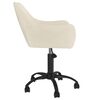vidaXL Sillas de comedor giratorias 6 unidades terciopelo crema