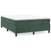 vidaXL Estructura Estructura de cama con somier terciopelo verde oscuro 140x190 cm