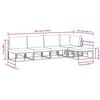 vidaXL Conjunto de sofá de jardín con cojín 5 pcs Negro Aluminio